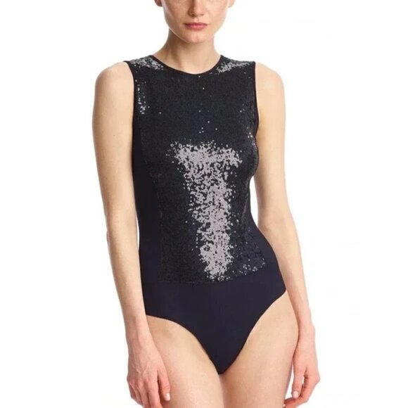 COMMANDO Sequin Signature Black Bodysuit / Top New Size Small - Picture 3 of 14